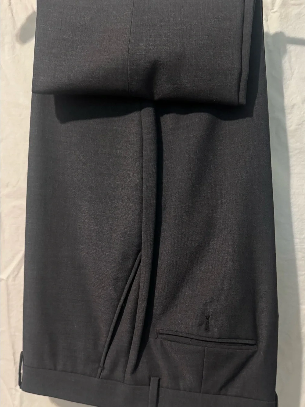 Men's Tailored Dark Gray Two-Button Suit Blazer